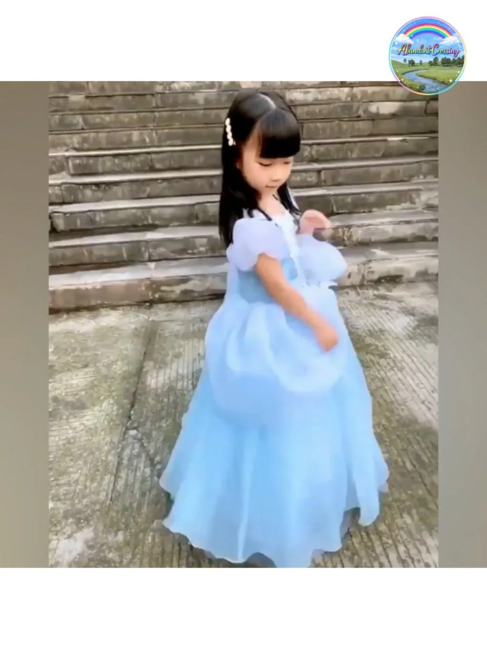 Girls Cinderella Princess Ball Gown Costume Dress Up Party